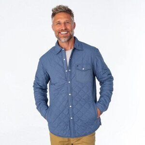 Criquet Shirts Quilted Shacket - Slate Size M